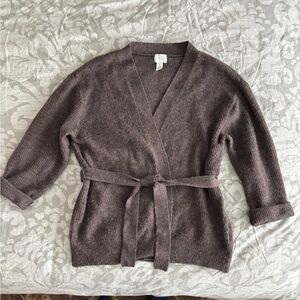 H&M Women's Cozy Knit Cardigan Sweater - Brown